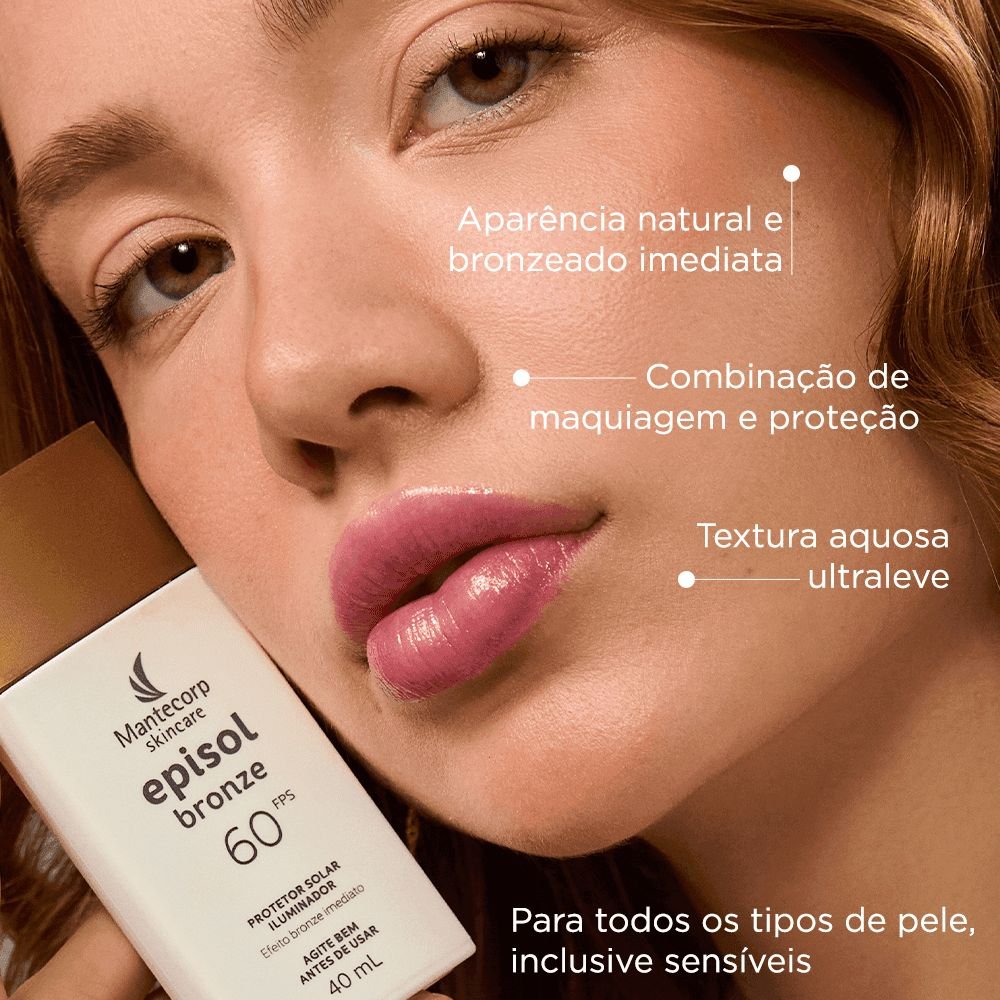 Protetor Solar Iluminador Mantecorp Skincare Episol FPS60 40ml 40ml 4