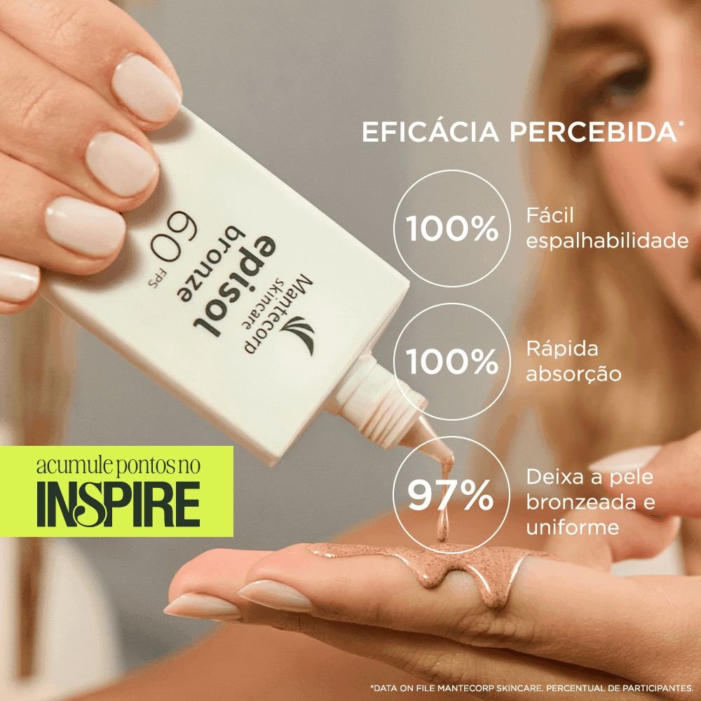 Protetor Solar Iluminador Mantecorp Skincare Episol FPS60 40ml 40ml 5