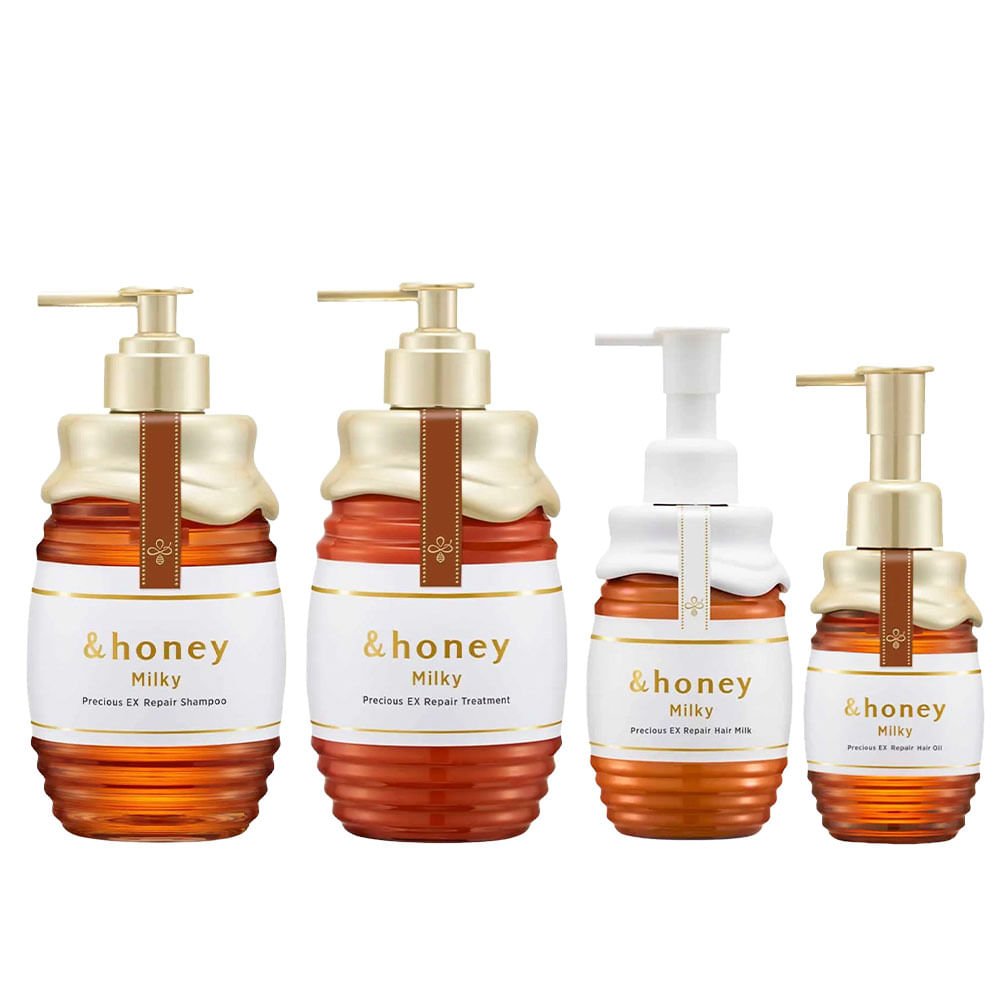 Kit &Honey Milky Precious Ex Repair - Shampoo + Máscara + Finalizador + Óleo Capilar