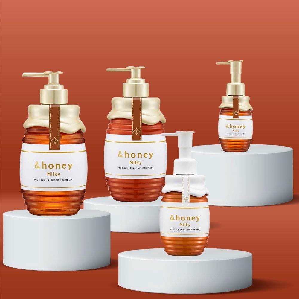 Kit &Honey Milky Precious Ex Repair - Shampoo + Máscara + Finalizador + Óleo Capilar ÚNICO 2
