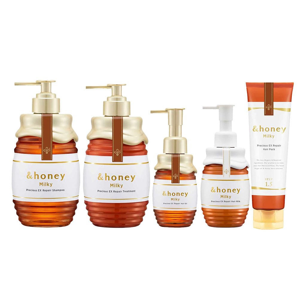Kit &Honey Milky Precious Ex Repair - Shampoo + Tratamento + Máscara + Finalizador + Óleo