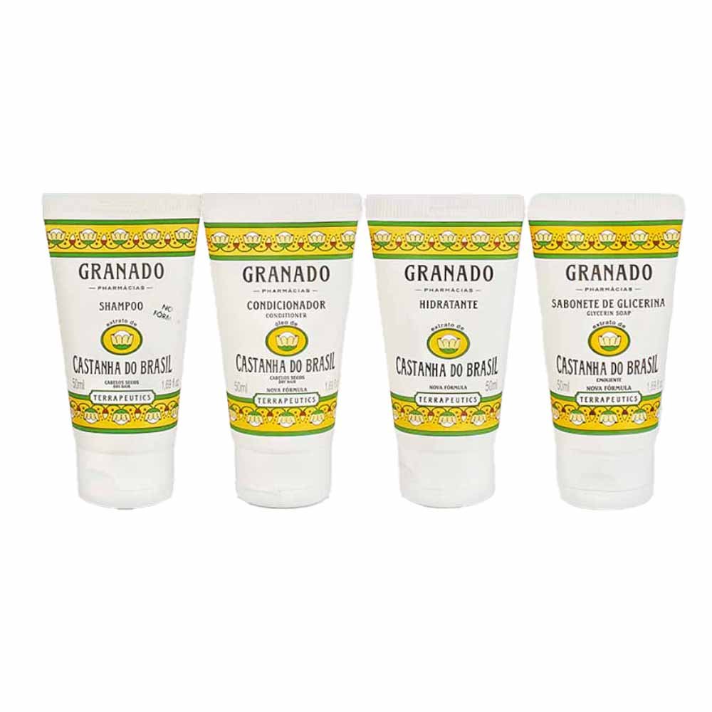 Kit Granado Terrapeutics Castanha do Brasil Necessaire  Sabonete + Hidratante + Shampoo + Condicionador