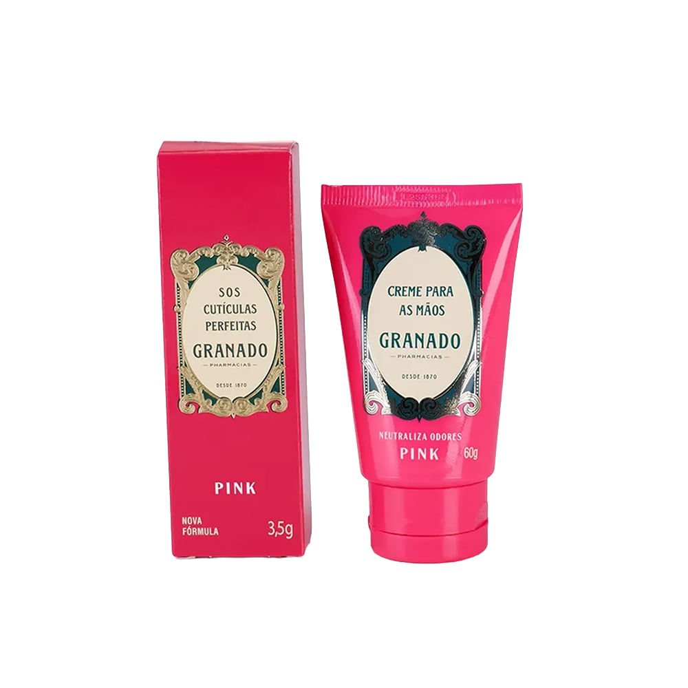 Kit Granado Duo Essencial Hidratante Pink Creme de Mãos + Creme para Cutículas