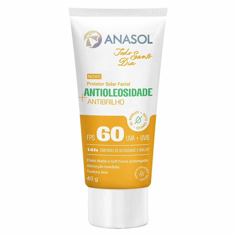 Protetor Solar Facial Anasol Antioleosidade Anti Brilho FPS 60