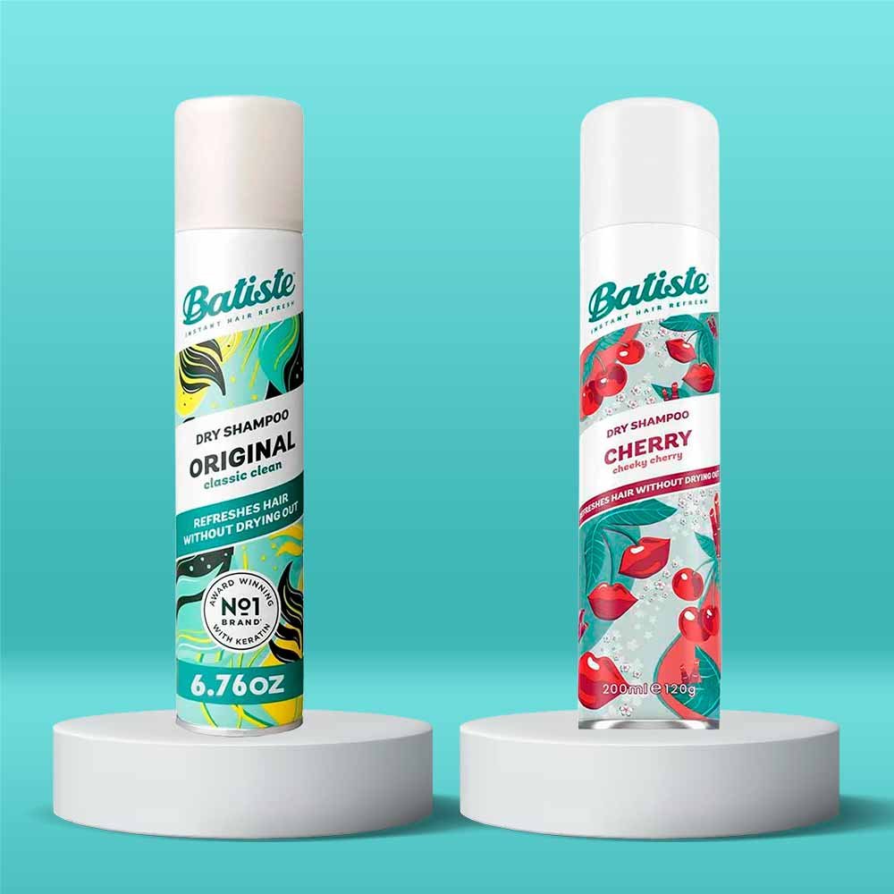 Batiste Kit - Shampoo à Seco Original + Shampoo à Seco Cherry ÚNICO 3
