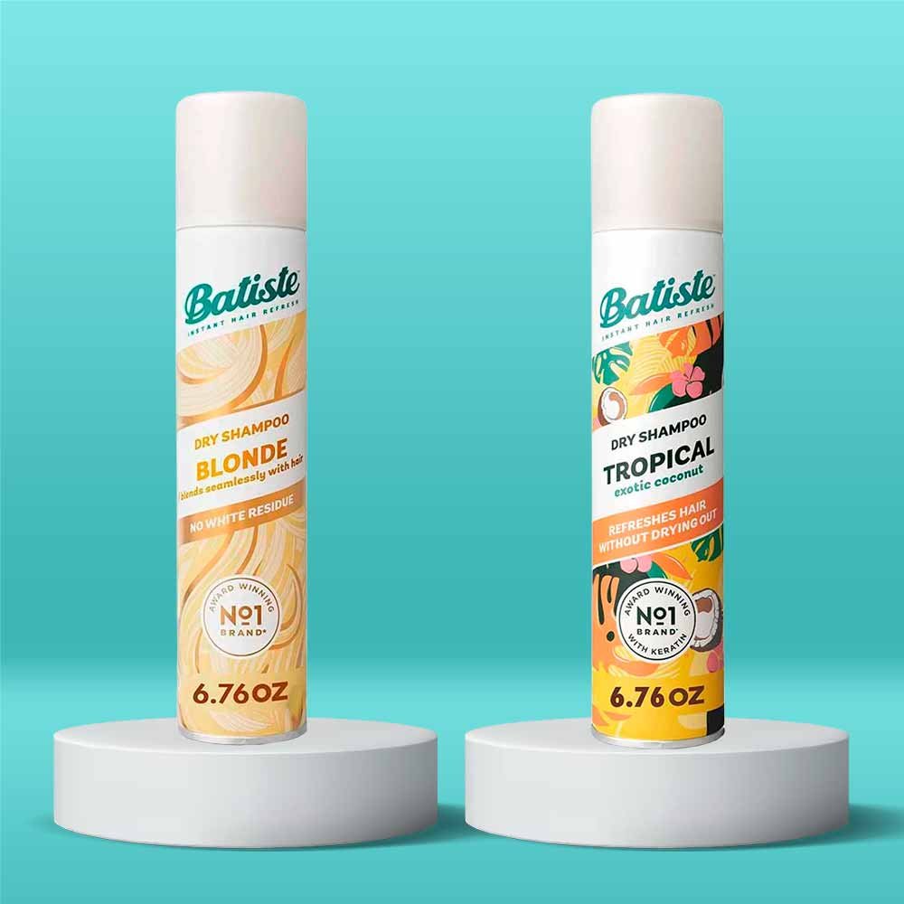 Batiste Kit - Shampoo à Seco Tropical + Shampoo à Seco Color Blonde ÚNICO 3