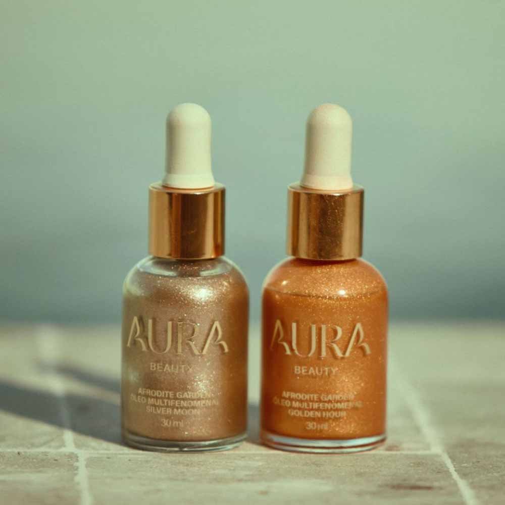 Duo Óleos Multifenomenal Aura Beauty Afrodite Garden Kit - Golden Hour + Silver Moon ÚNICO 3