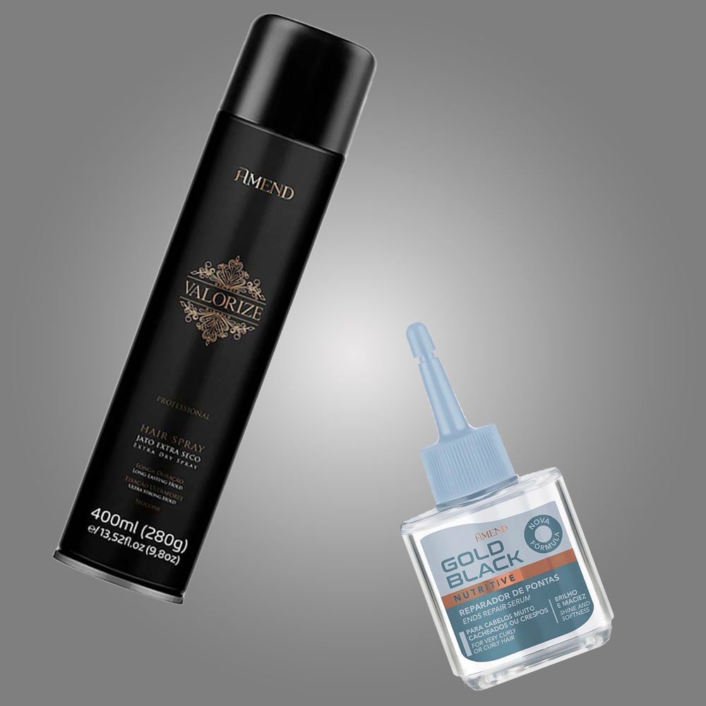 Amend Kit - Reparador de Pontas + Spray Fixação ÚNICO 2
