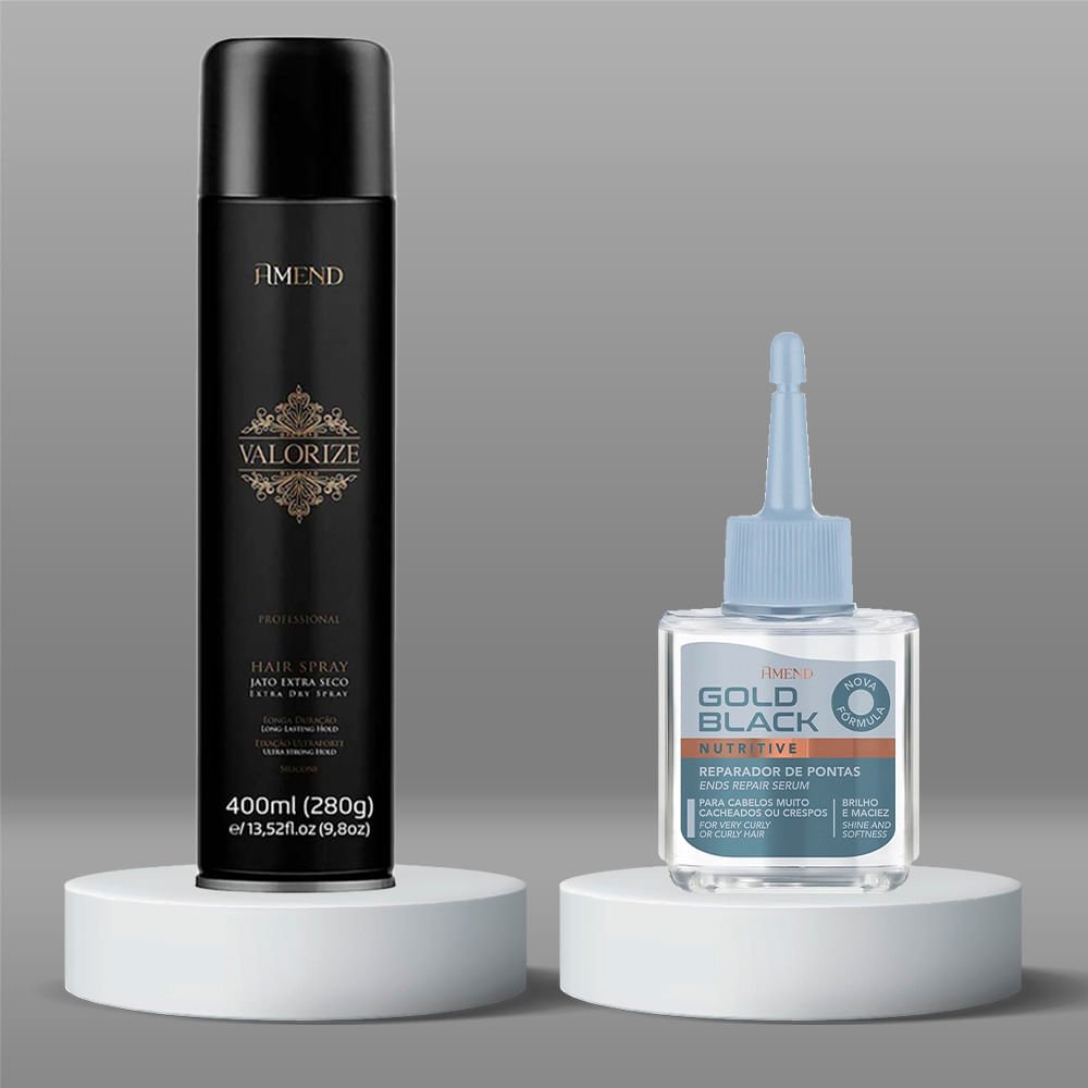 Amend Kit - Reparador de Pontas + Spray Fixação ÚNICO 3