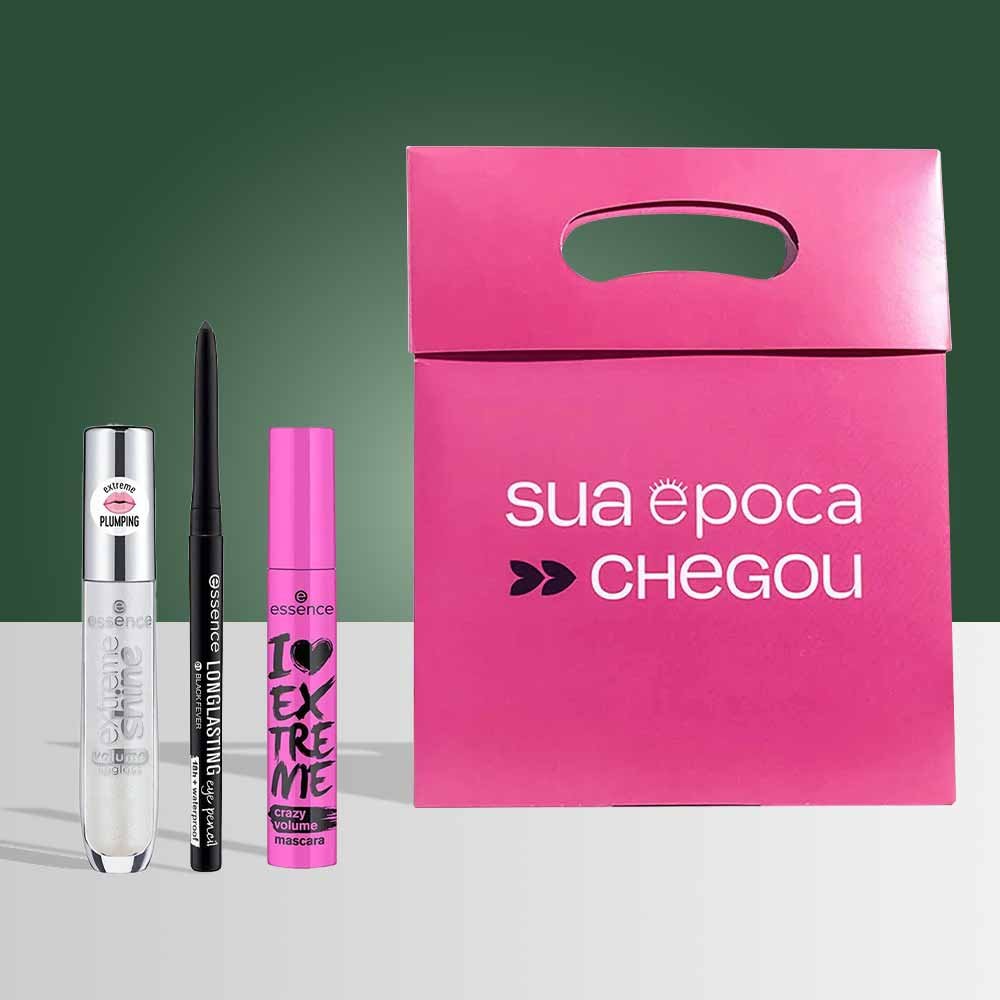 Kit de Natal Essence - Máscara de Cílios + Gloss Labial + Lápis de Olho + Sacola Presenteável ÚNICO 2