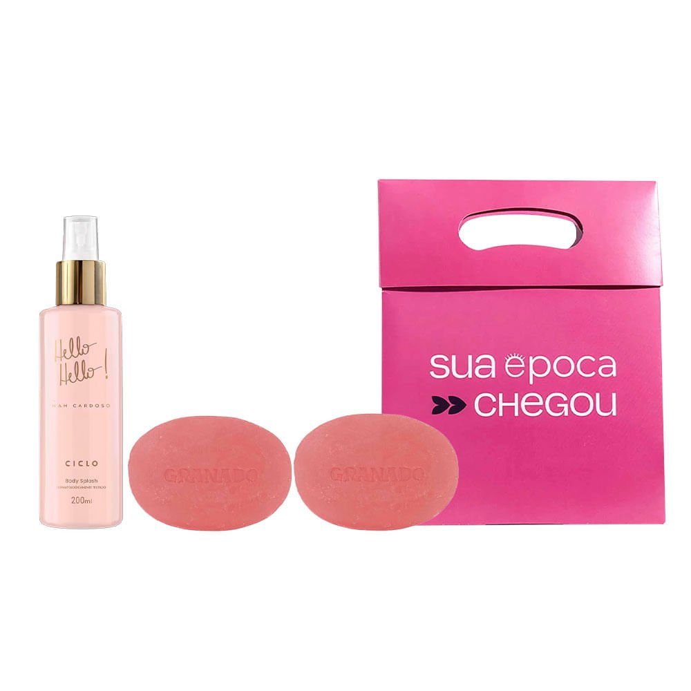 Ciclo Cosmeticos + Granado Kit Presente de Natal - Body Splash Hello Hello + 2 Unidades Sabonete em Barra + Sacola Presenteável