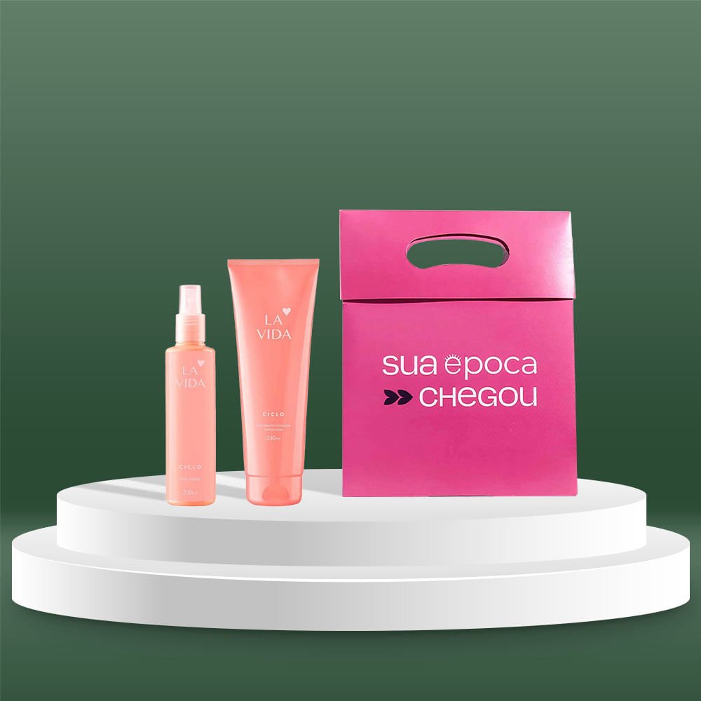 La Vida Ciclo Cosméticos Kit - Body Splash + Loção Hidratante + Sacola Presenteável ÚNICO 3