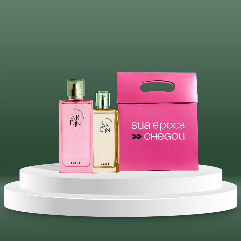 Ciclo Cosméticos Jardin Kit Presente de Natal - Deo Colônia Rosa Dama + Deo Colônia Baunilha + Sacola Presenteável ÚNICO 3