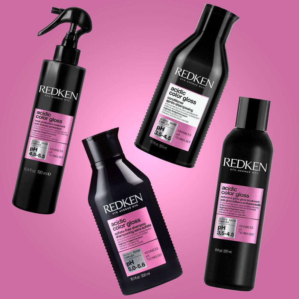 Redken AcidicColor Gloss Kit – Shampoo + Condicionador + Tratamento + Leave- In ÚNICO 2