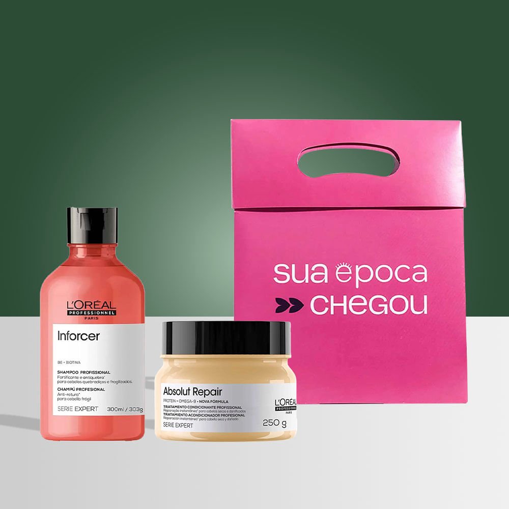 Kit de Natal L’Oréal Professionnel – Shampoo + Máscara + Sacola Presenteável ÚNICO 2