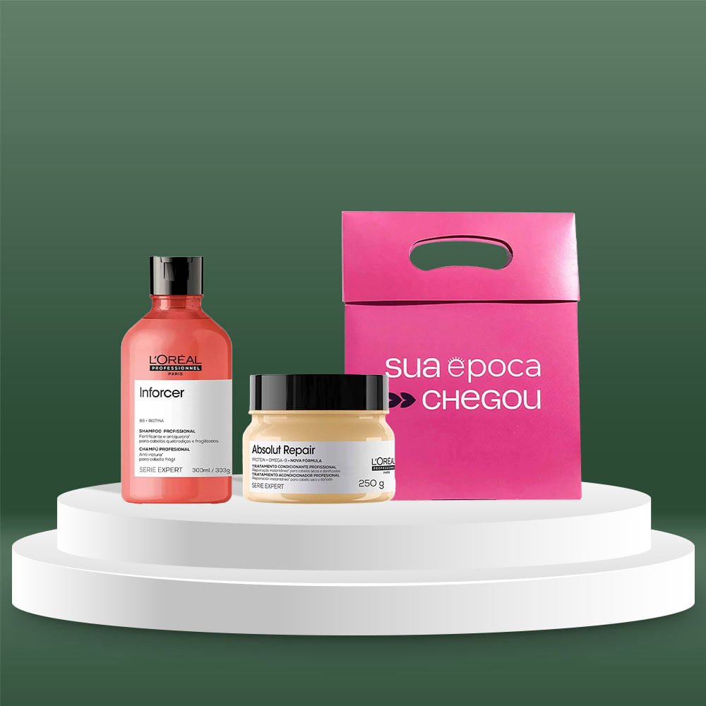 Kit de Natal L’Oréal Professionnel – Shampoo + Máscara + Sacola Presenteável ÚNICO 3