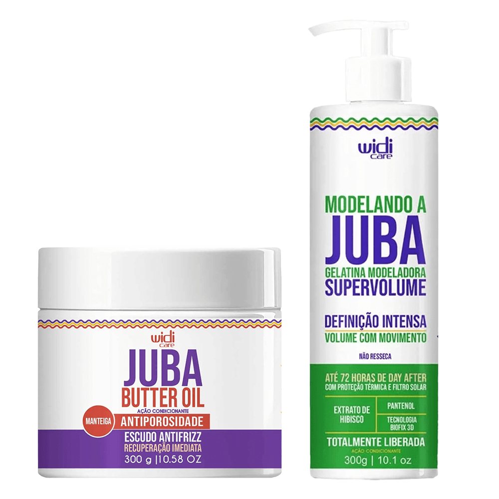 Widi Juba Super Volume e Antiporosidade Kit - Gelatina Super Volume Juba + Máscara Antiporosidade Juba