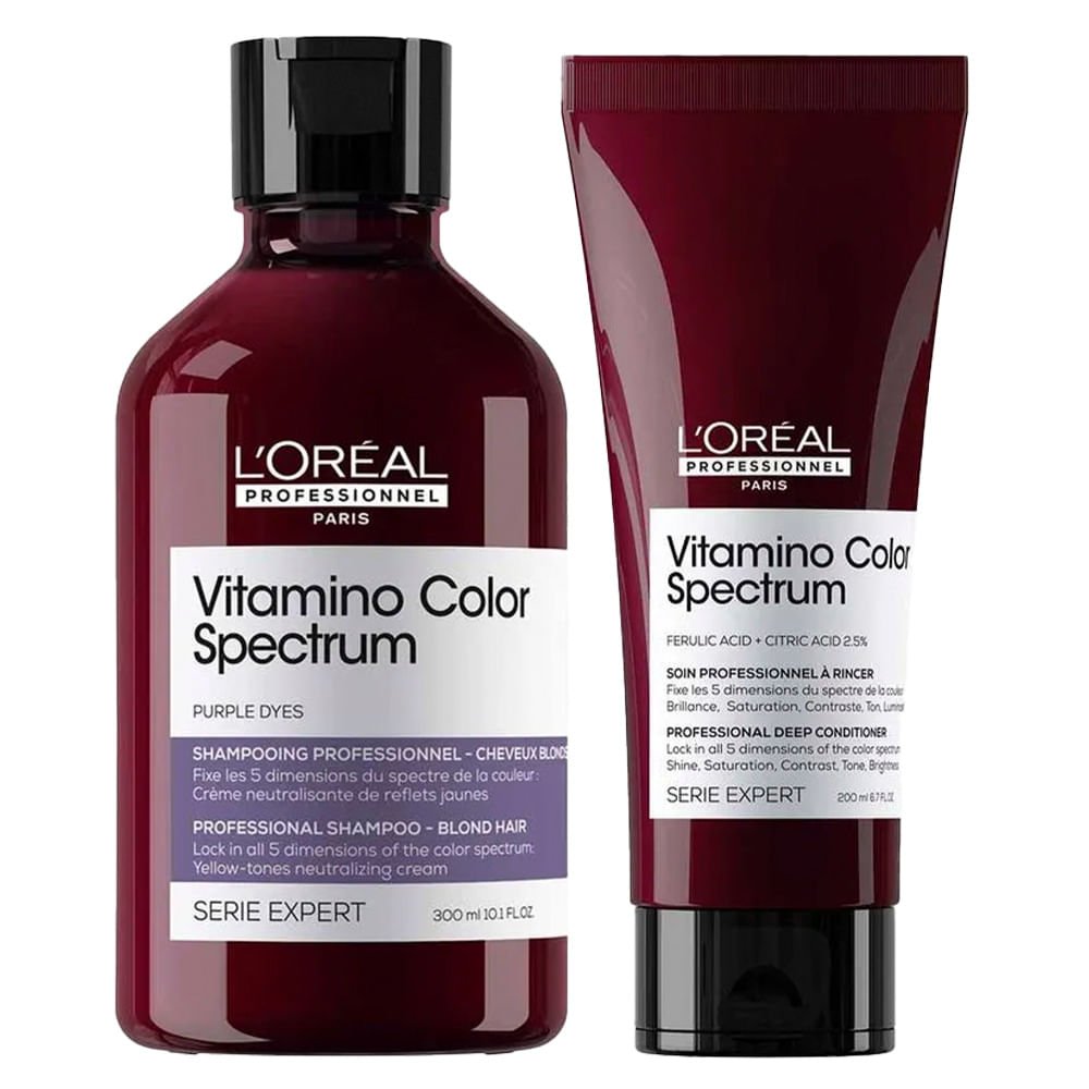 L'Oréal Professionnel Vitamino Color Spectrum Kit - Shampoo Matizador Tons Amarelados + Condicionador