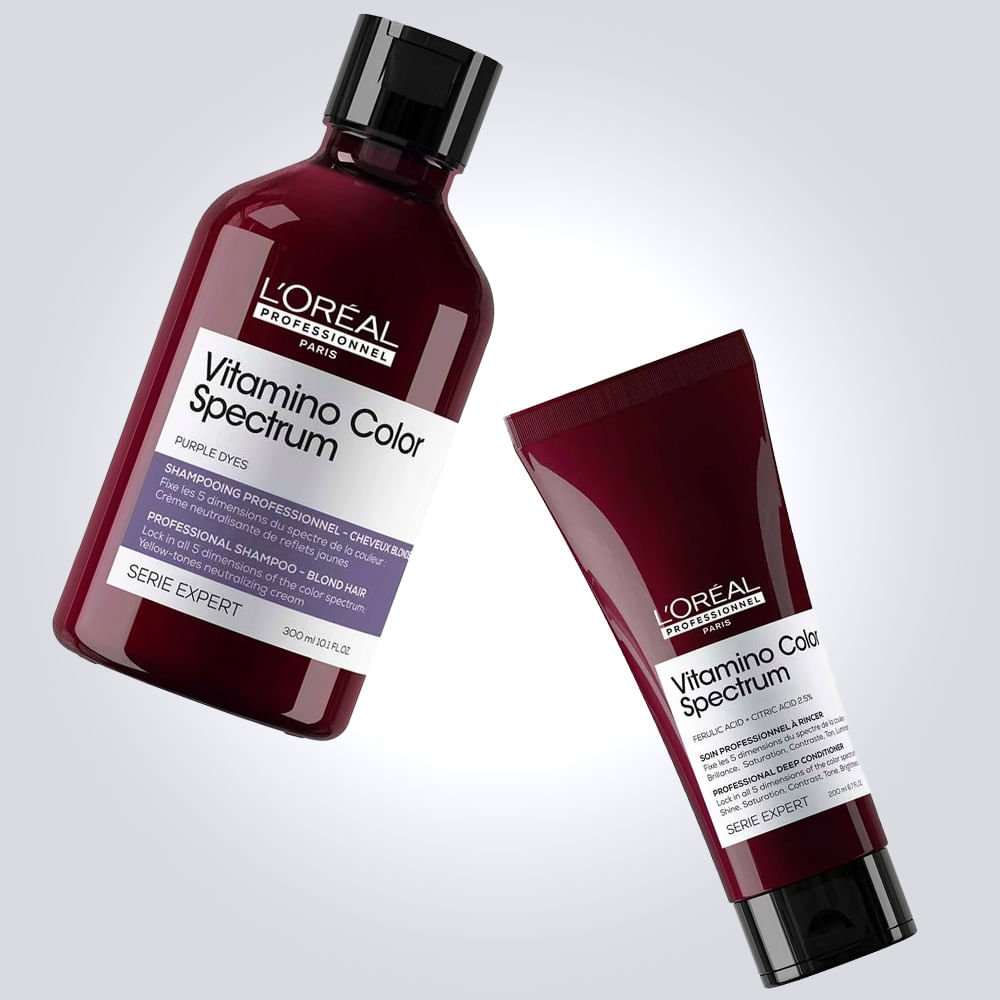 L'Oréal Professionnel Vitamino Color Spectrum Kit - Shampoo Matizador Tons Amarelados + Condicionador ÚNICO 2