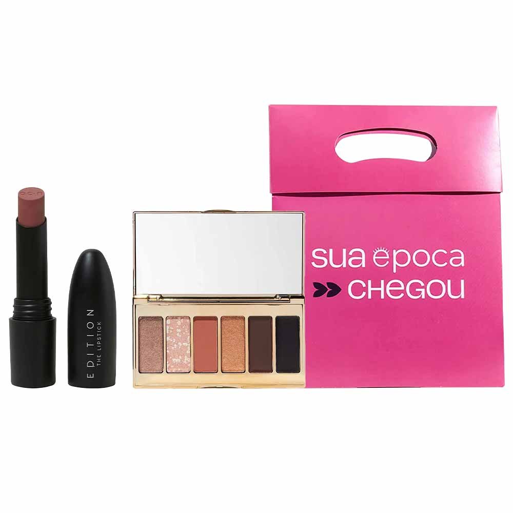 Kit de Natal Océane - Paleta de Sombra + Batom + Sacola Presenteável