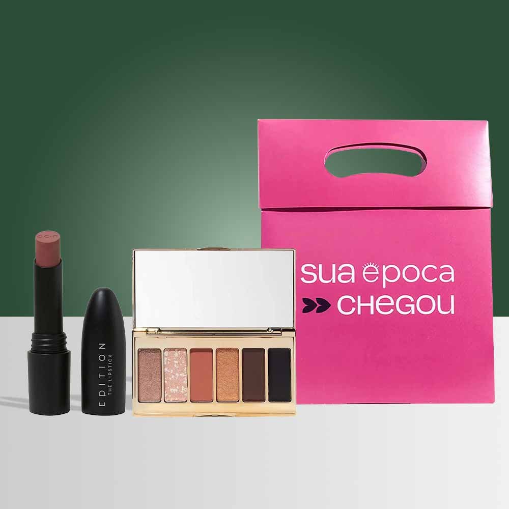 Kit de Natal Océane - Paleta de Sombra + Batom + Sacola Presenteável ÚNICO 2