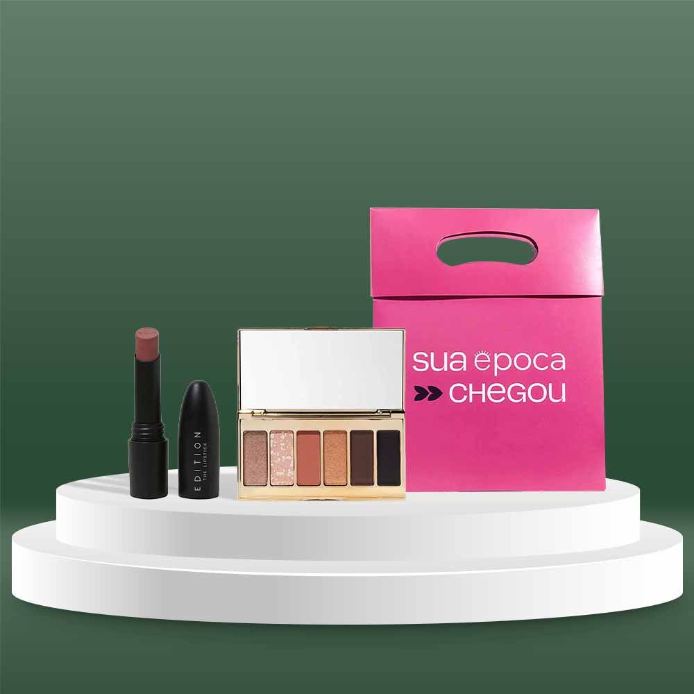 Kit de Natal Océane - Paleta de Sombra + Batom + Sacola Presenteável ÚNICO 3