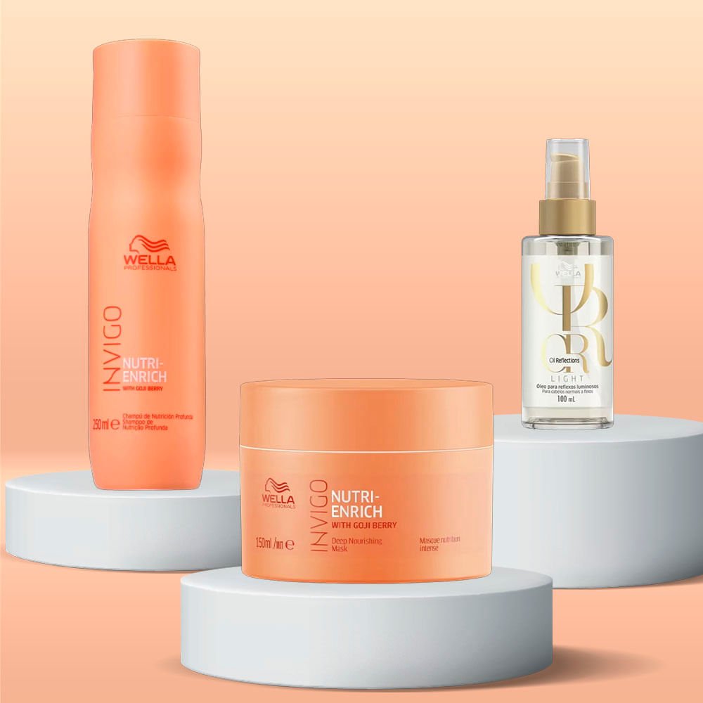 Wella Professionals Kit – Shampoo + Máscara + Óleo ÚNICO 3