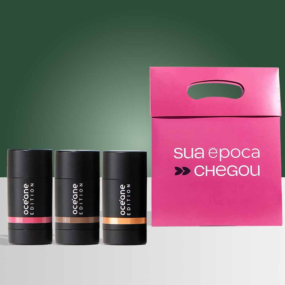 Kit de Natal Océane Minis – Iluminador + Contorno + Blush + Sacola Presenteável ÚNICO 2