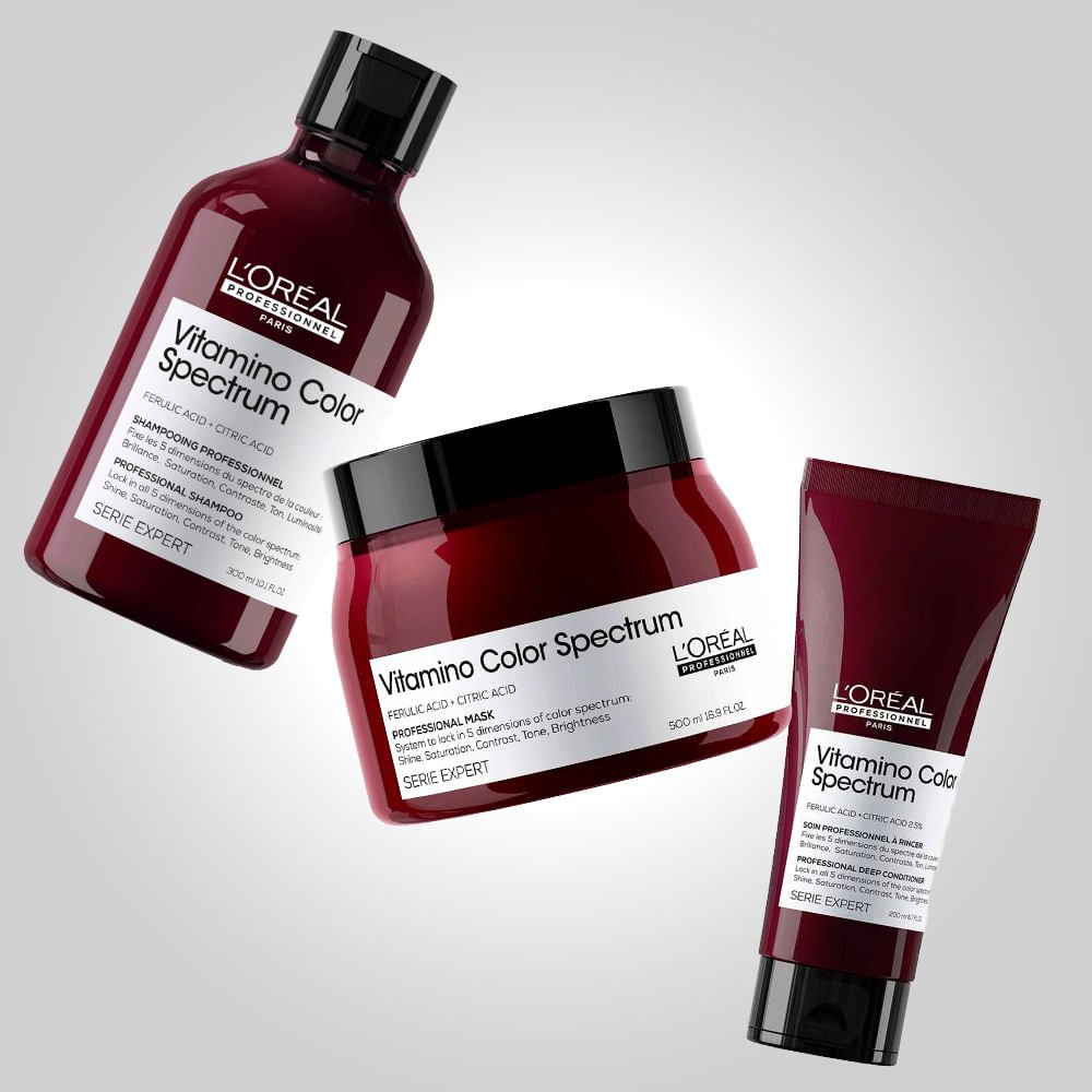 L'Oréal Professionnel Vitamino Color Spectrum Kit – Shampoo + Condicionador + Máscara ÚNICO 2