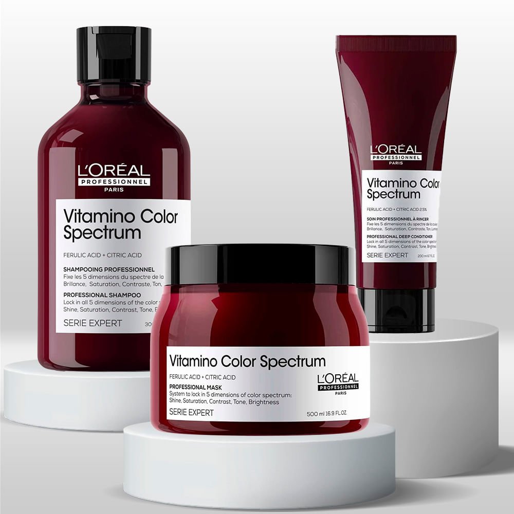 L'Oréal Professionnel Vitamino Color Spectrum Kit – Shampoo + Condicionador + Máscara ÚNICO 3