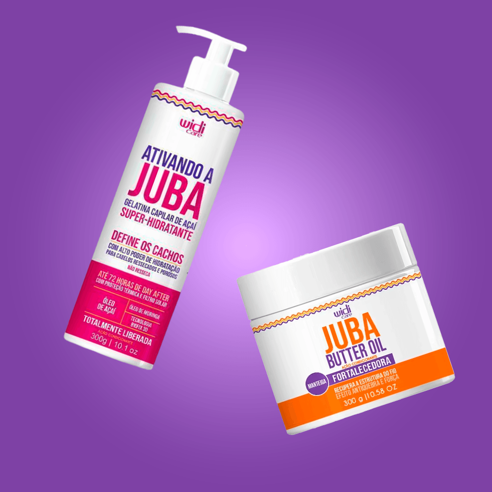 Widi Juba Hidratação e Fortalecimento Kit - Gelatina Super Hidratante Juba + Máscara Fortalecedora Juba ÚNICO 2