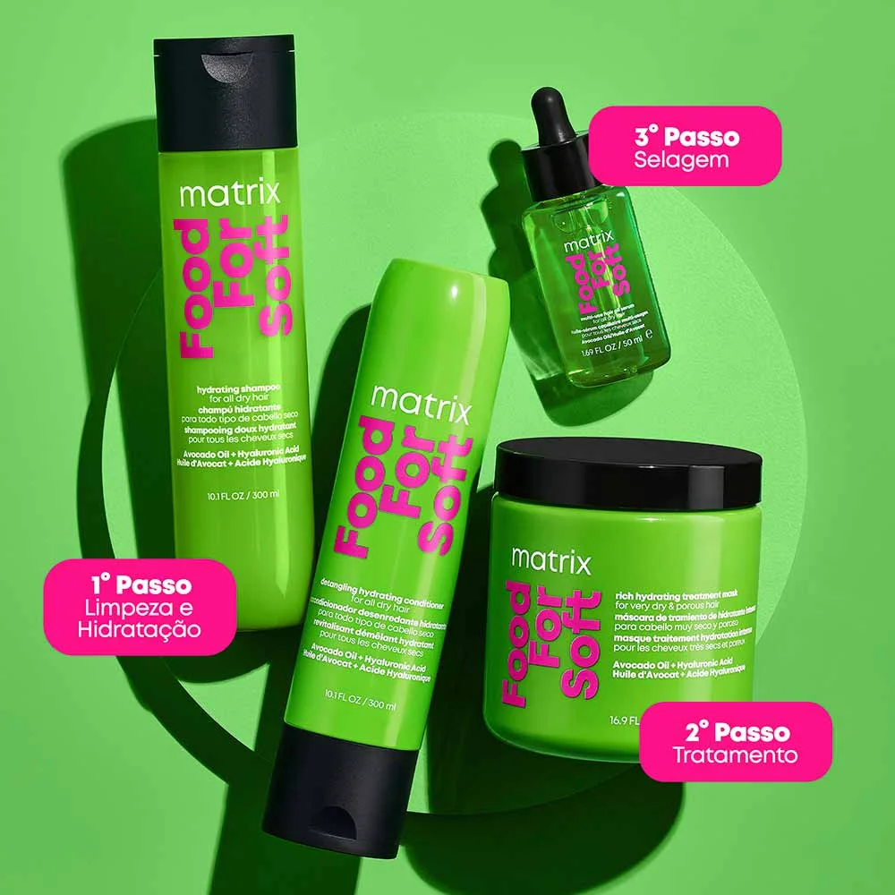 Matrix Food For Soft Kit – Shampoo + Condicionador + Máscara + Óleo Capilar ÚNICO 4