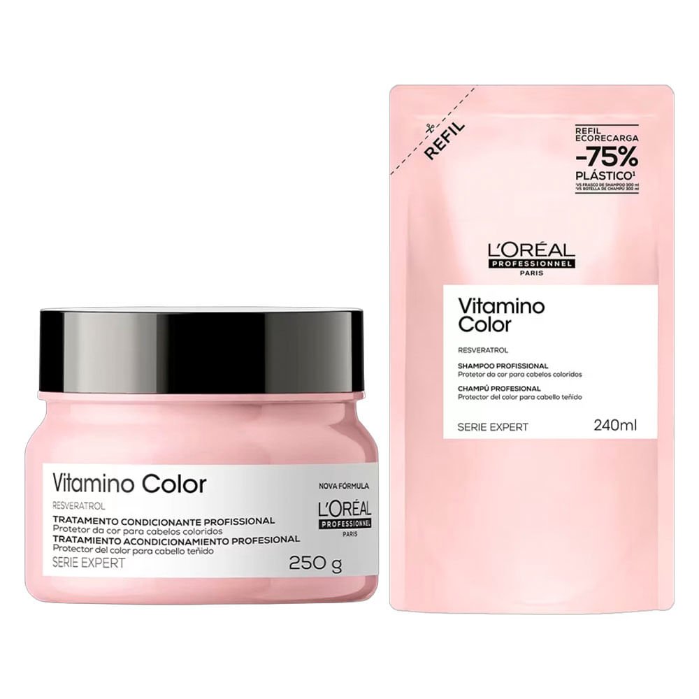 L'Oréal Professionnel Resveratrol Vitamino Color Kit – Refil Shampoo + Máscara