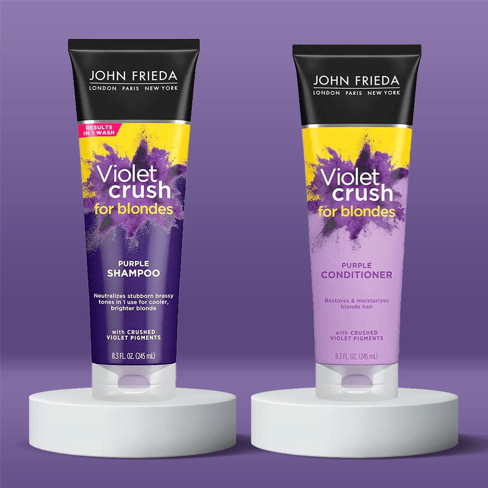 John Frieda Violet Crush For Blondes Kit – Shampoo + Condicionador ÚNICO 3