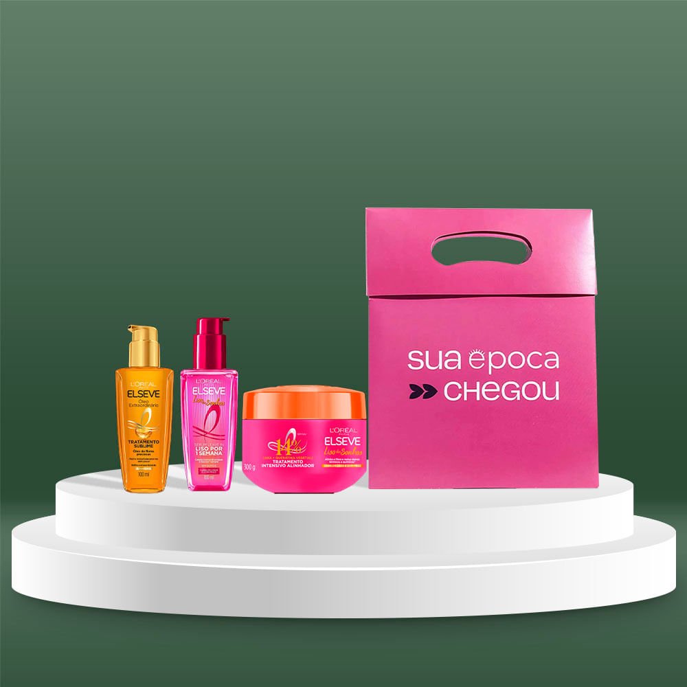 Kit de Natal Elseve – Óleo Extraordinário + Sérum + Creme + Sacola Presenteável ÚNICO 2