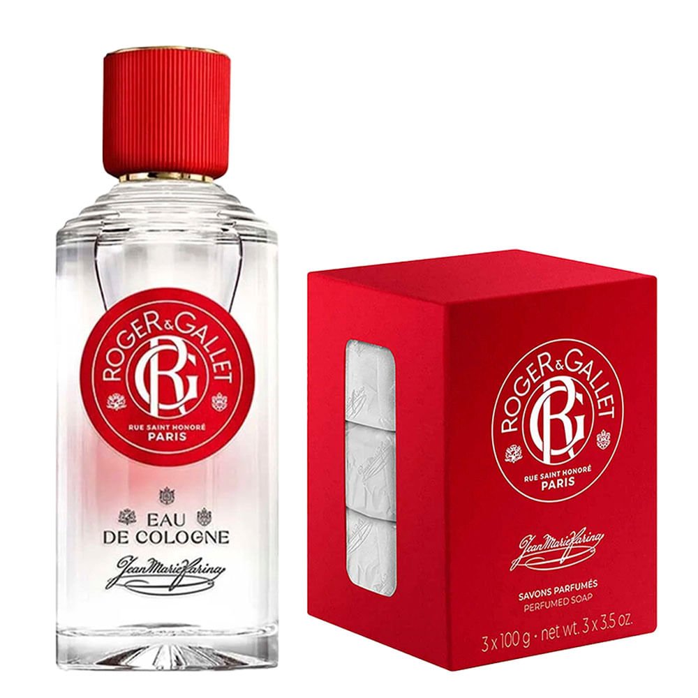 Roger e Gallet Mari Farine Kit - Perfume Feminino Deo Colônia + 3 Sabonetes