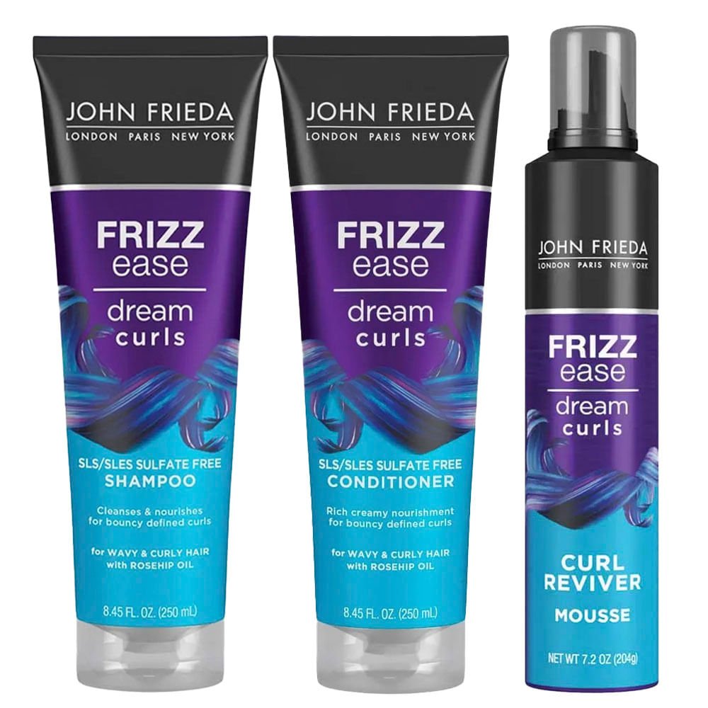 John Frieda Frizz Kit – Shampoo + Condicionador + Mousse