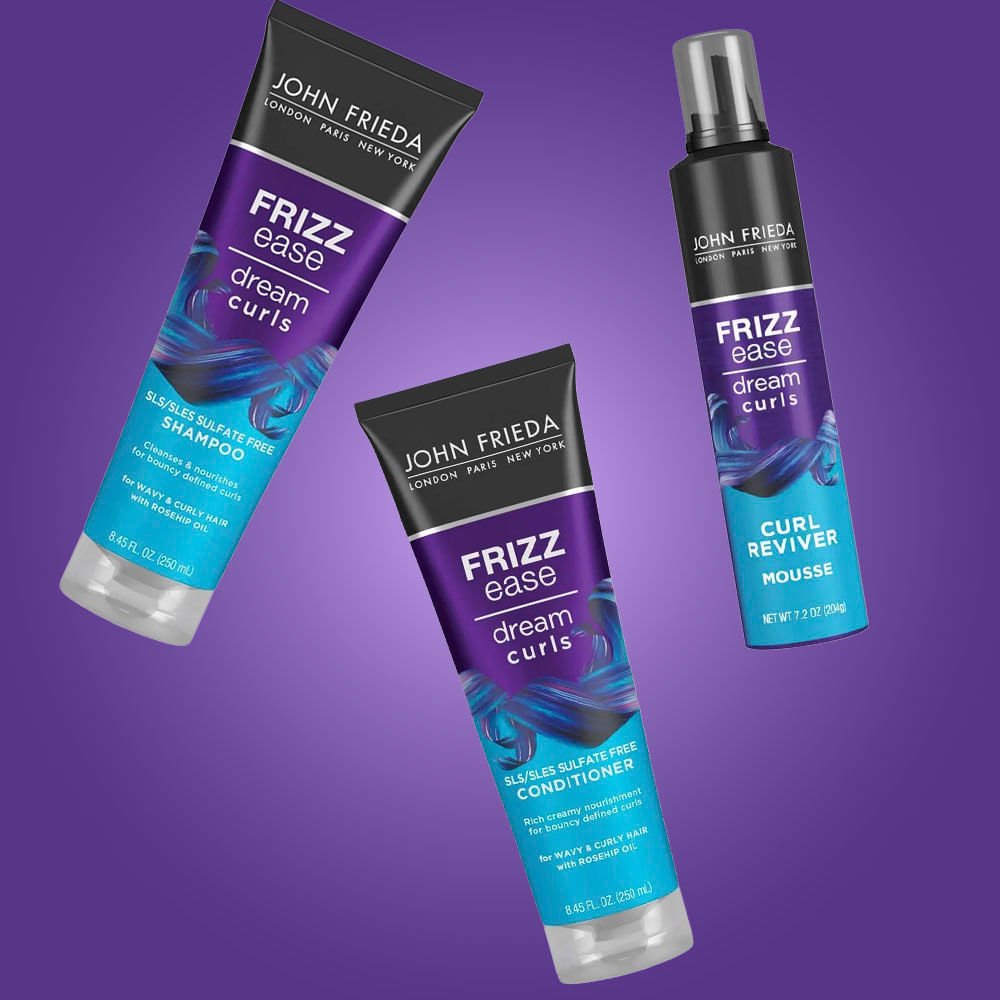 John Frieda Frizz Kit – Shampoo + Condicionador + Mousse ÚNICO 2