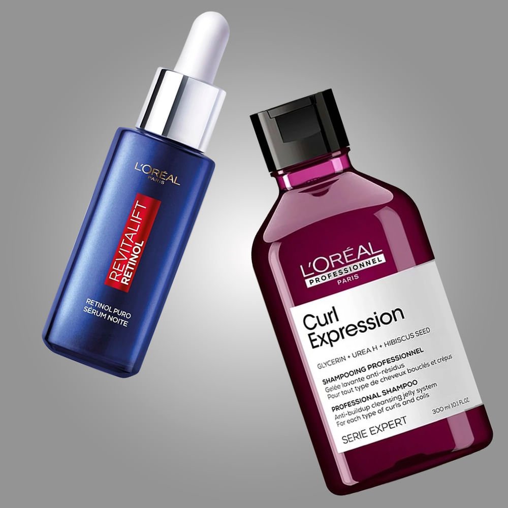 Kit L’Oréal Professionnel + L’Oréal Paris - Shampoo Antirresíduos + Sérum Facial Antirrugas ÚNICO 2