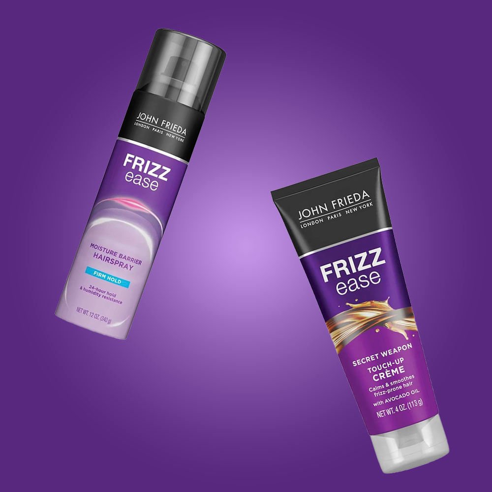John Frieda Kit - Creme para Pentear Secret Weapon + Spray Fixador Frizz Ease Moisture ÚNICO 2