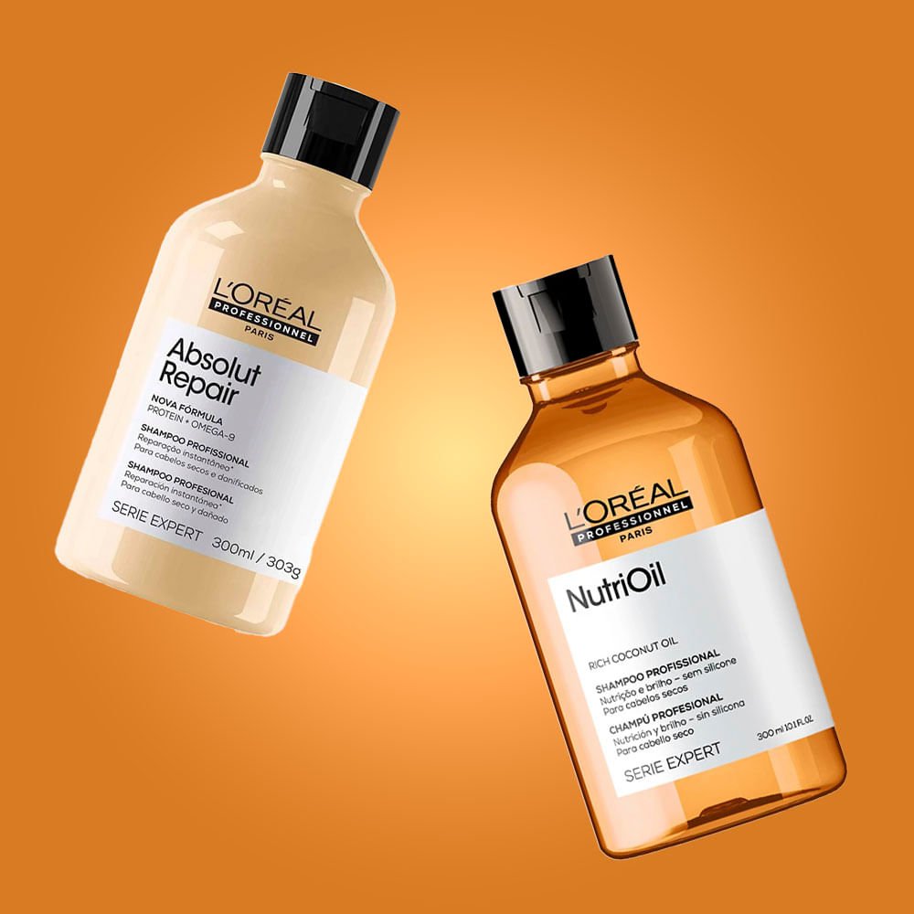 L'Oréal Professionnel Kit – Shampoo Absolut Repair + Shampoo NutriOil ÚNICO 2