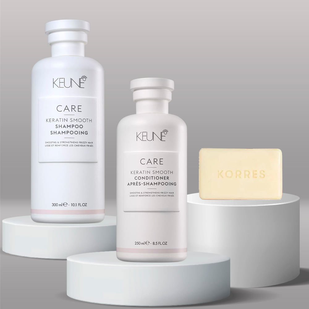Keune & Korres Kit – Shampoo + Condicionador + Sabonete em Barra Pimenta Rosa ÚNICO 3