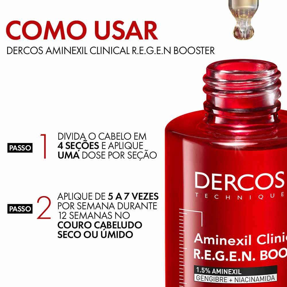 Sérum Regenerador Antiqueda Vichy Dercos Aminexil Clinical Regen Booster 100ml 7