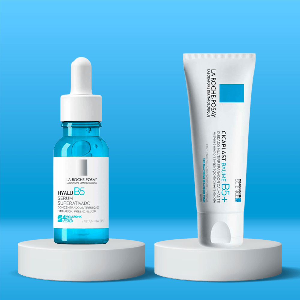 Kit La Roche-Posay - Sérum Hyalu B5 + Cicaplast Baume B5+ Reparador ÚNICO 2