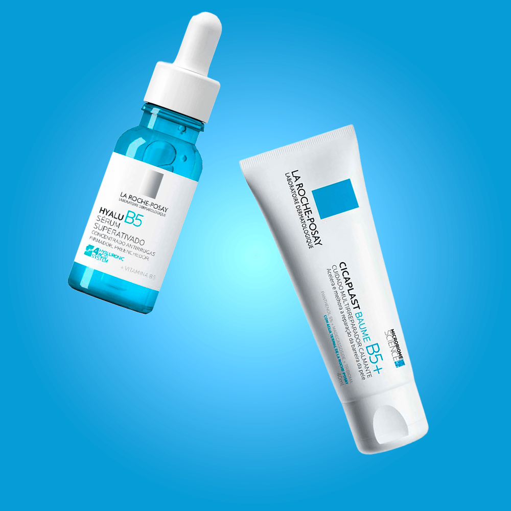 Kit La Roche-Posay - Sérum Hyalu B5 + Cicaplast Baume B5+ Reparador ÚNICO 3