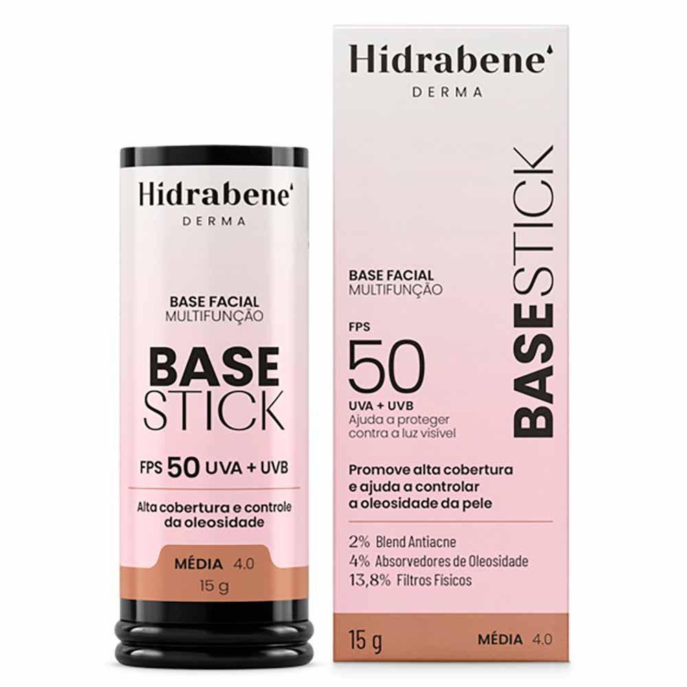 Base Multifunção Stick Hidrabene FPS 50 15g Média 4.0 3