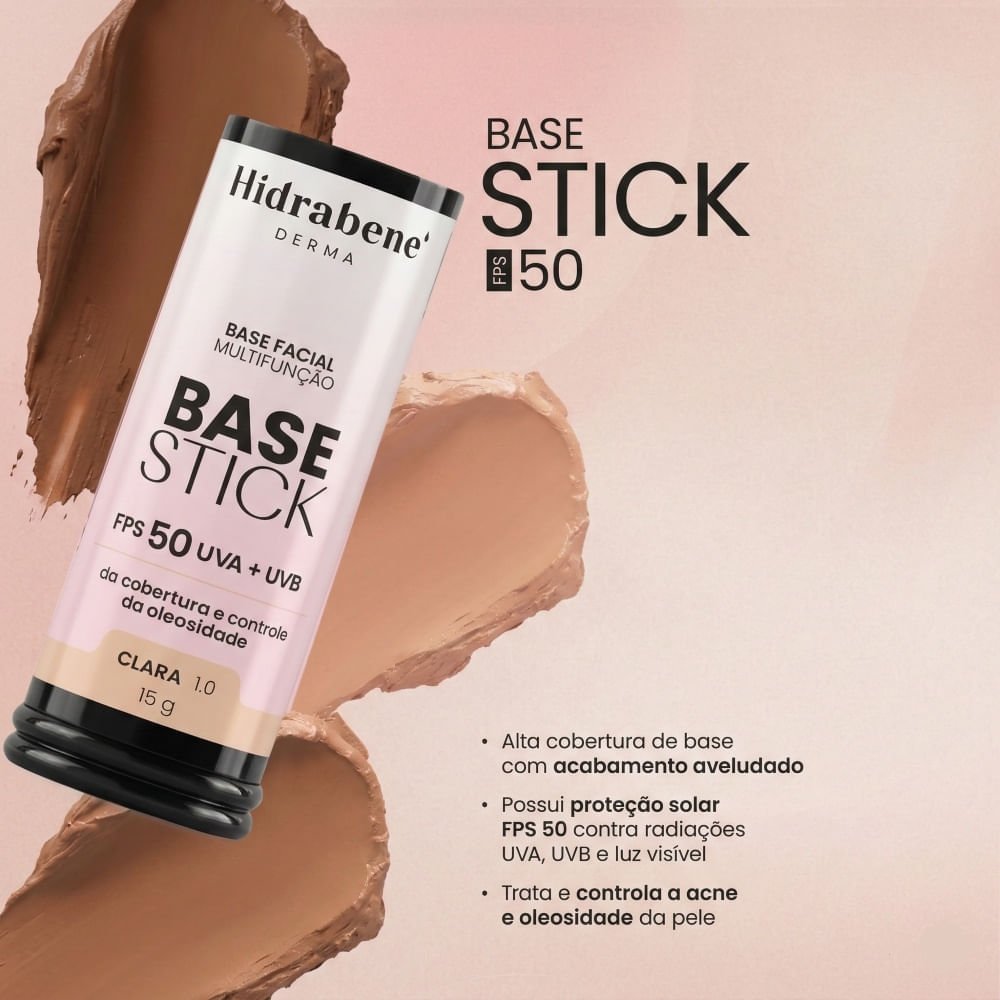 Base Multifunção Stick Hidrabene FPS 50 15g Clara 1.0 4