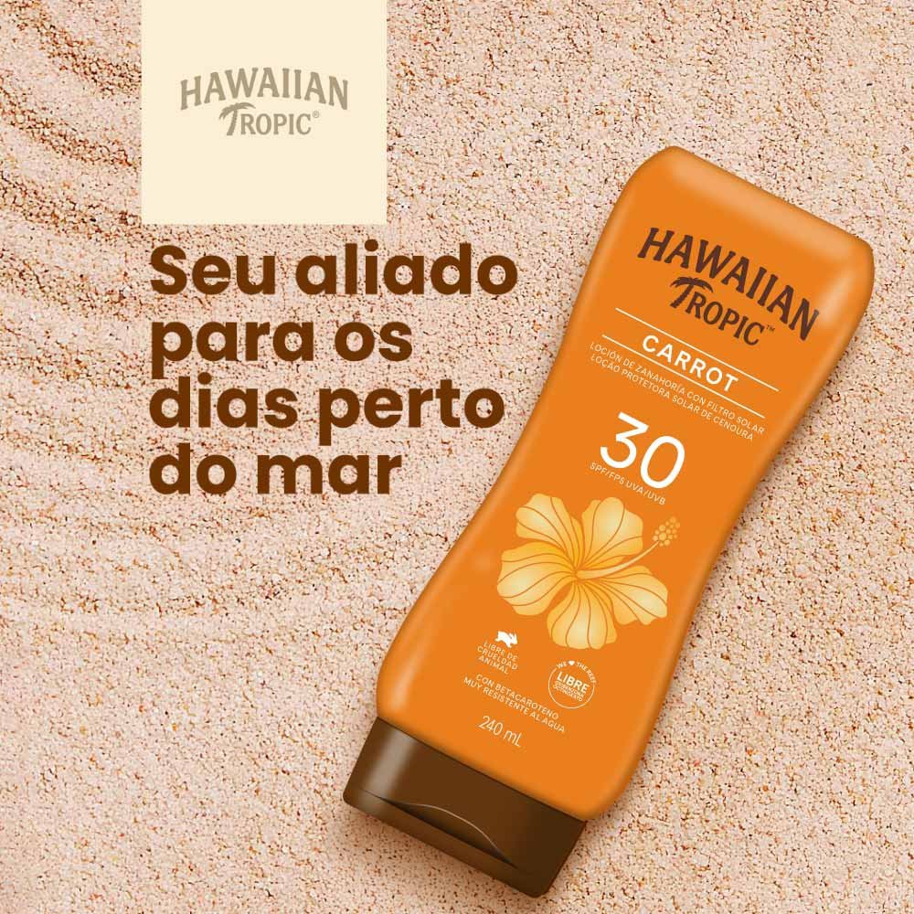 Protetor Solar Hawaiian Tropic Carrot FPS 30 240ml 3