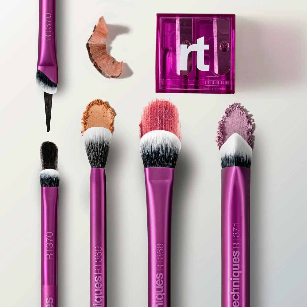 Real Techniques Eye-Conic Essentials Brush Kit - 4 Pincéis + 1 Apontador ÚNICO 3