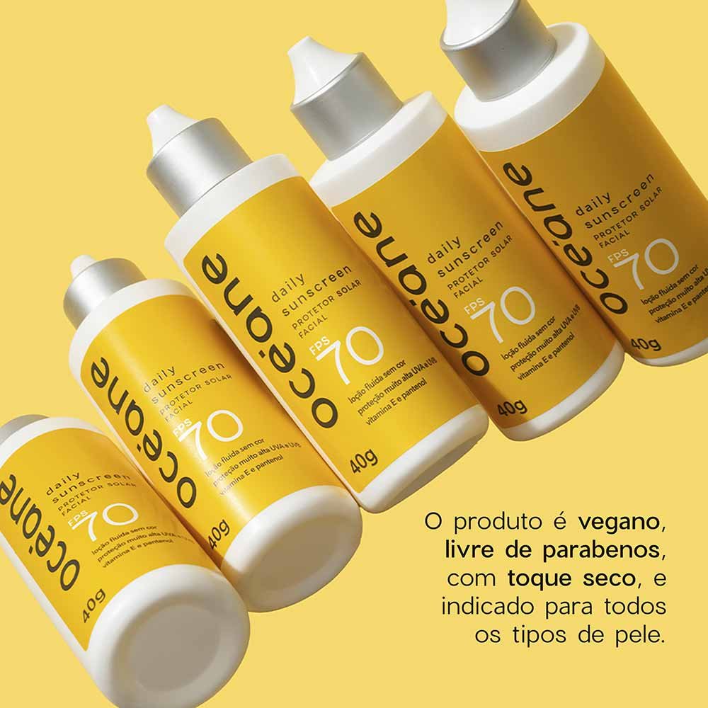 Protetor Solar Facial Océane Daily Sunscreenl Fps70 40g 3